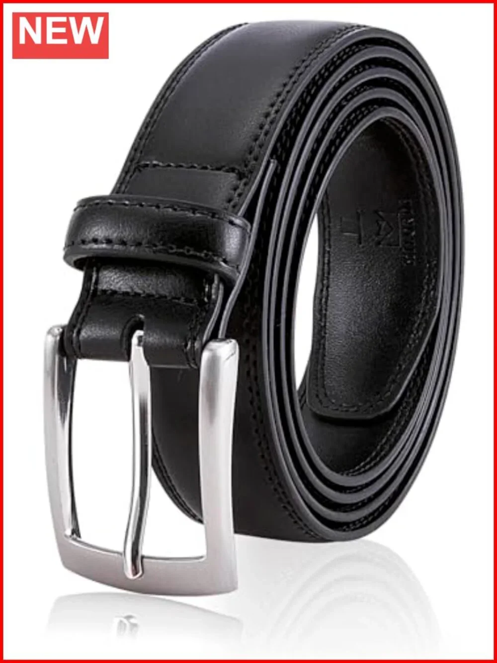Men's Genuine Leather Dress Belt, Handmade, 100% Cow Leather, Classic Dress